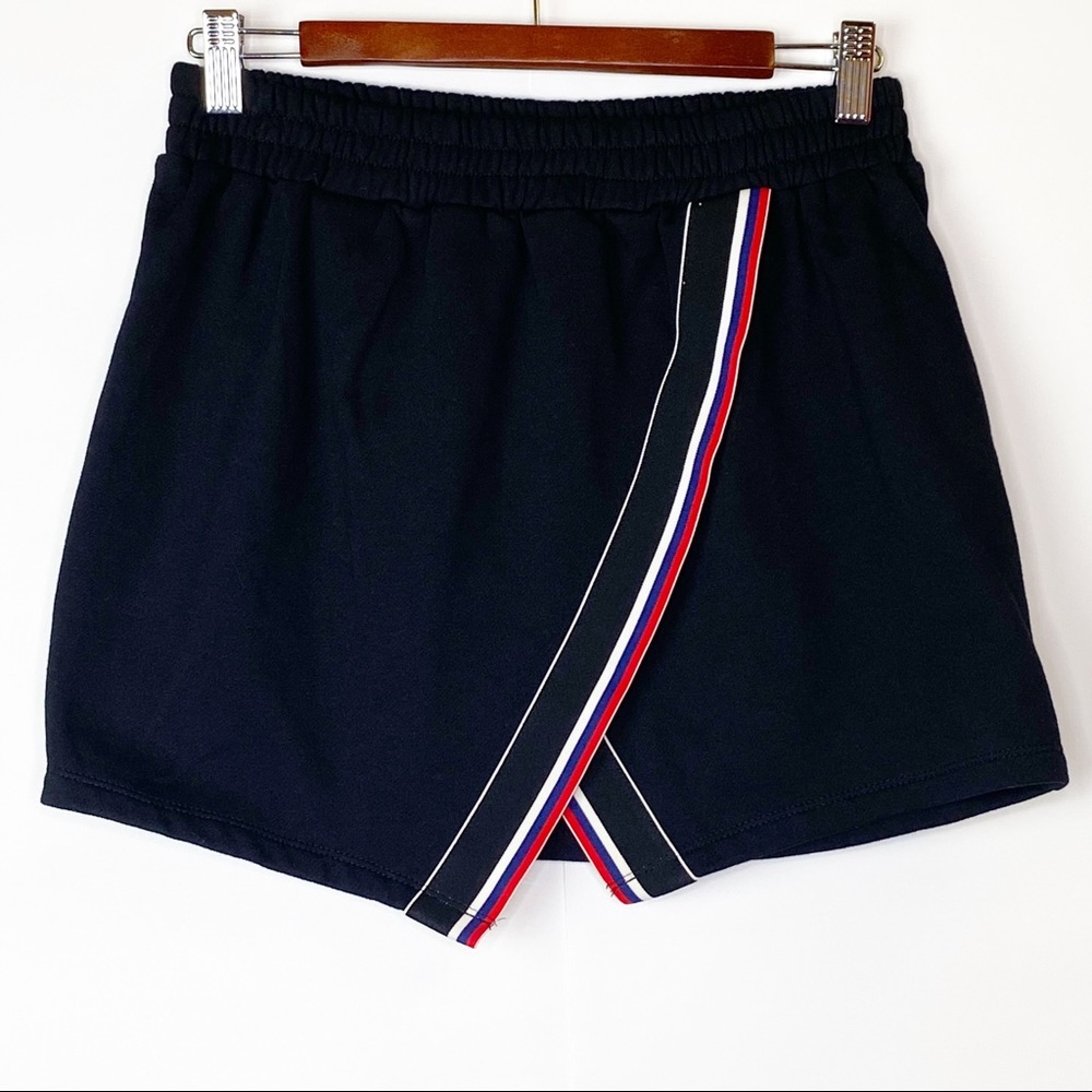 EUC LF Seek The Label Black Faux Wrap Mini Skirt